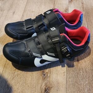 Peloton Black and Red Athletic Shoes